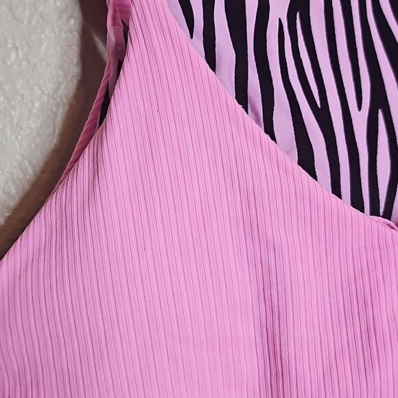 Maaji Pink Zebra Print Bikini Set Reversible Medium Girls - Picture 6 of 8